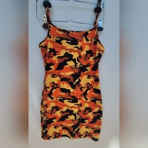 Orange Printed Dress